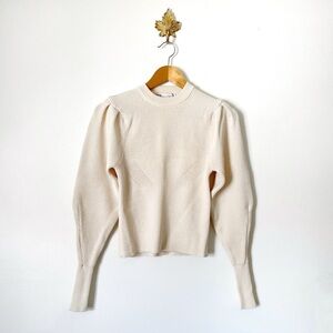 Zara Ribbed Puff Sleeve sweater NWT size Small